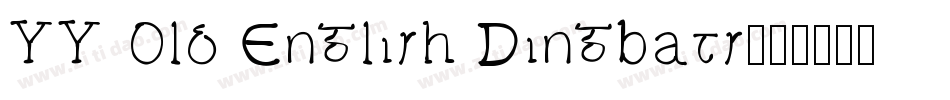 YY Old English Dingbats字体转换